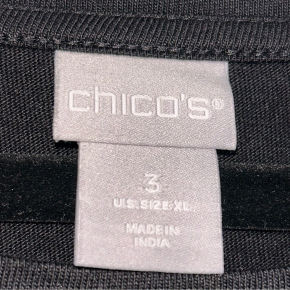 Chico’s Embroidered Floral Print Statement Bloussant Sleeve Blouse Shirt Top - Picture 6 of 9